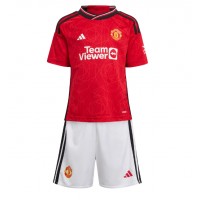 Manchester United Kobbie Mainoo #37 Replica Home Minikit 2023-24 Short Sleeve (+ pants)